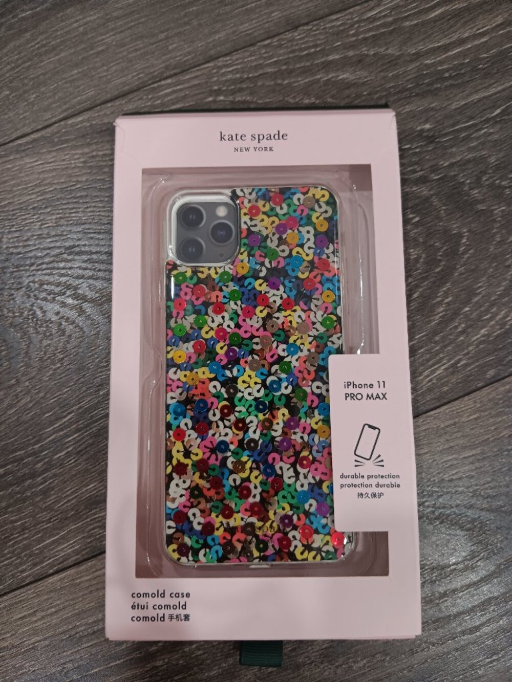 i Phone 11 Pro Max Kate Spade sequin phone cover
